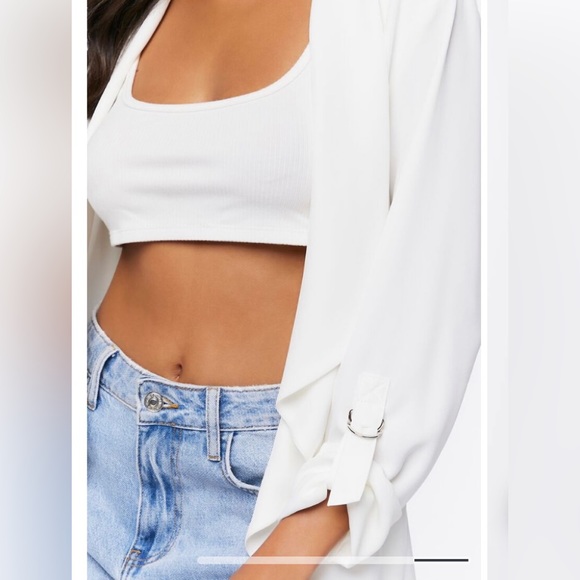 NWOT Forever21 Water fall 2way Blazer Jacket Cardigan Sleeve adjustable - Picture 4 of 11